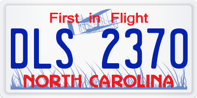 NC license plate DLS2370