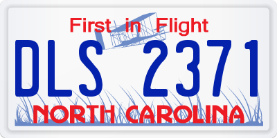 NC license plate DLS2371