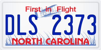 NC license plate DLS2373