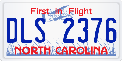 NC license plate DLS2376