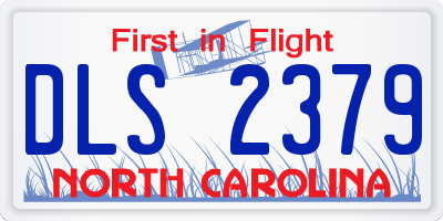 NC license plate DLS2379