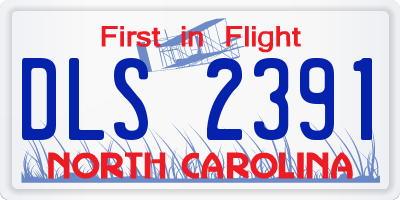 NC license plate DLS2391