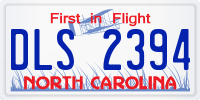 NC license plate DLS2394