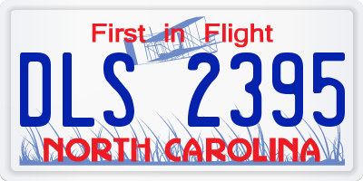 NC license plate DLS2395