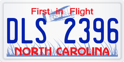 NC license plate DLS2396