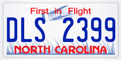 NC license plate DLS2399