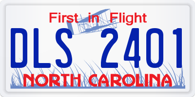 NC license plate DLS2401