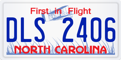 NC license plate DLS2406