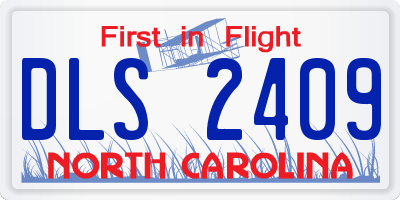 NC license plate DLS2409