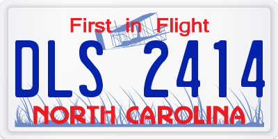 NC license plate DLS2414