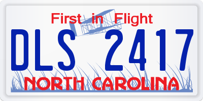 NC license plate DLS2417