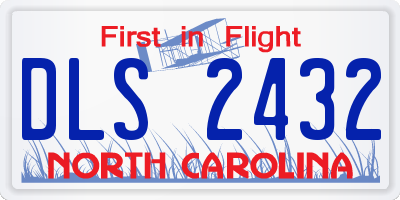 NC license plate DLS2432