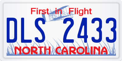 NC license plate DLS2433