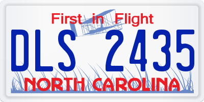 NC license plate DLS2435