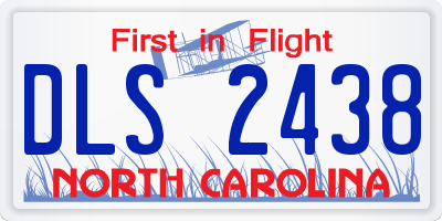 NC license plate DLS2438