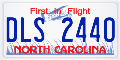 NC license plate DLS2440