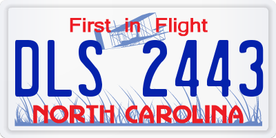 NC license plate DLS2443