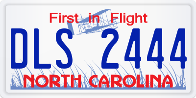 NC license plate DLS2444