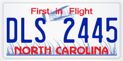 NC license plate DLS2445