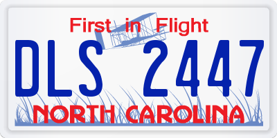 NC license plate DLS2447