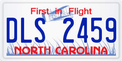 NC license plate DLS2459