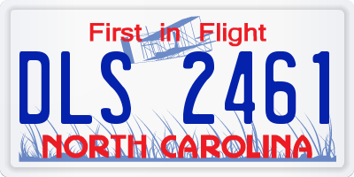 NC license plate DLS2461