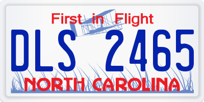 NC license plate DLS2465