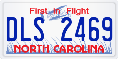 NC license plate DLS2469