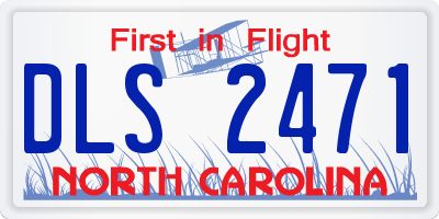 NC license plate DLS2471