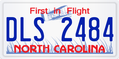 NC license plate DLS2484