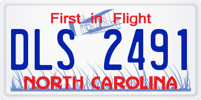 NC license plate DLS2491