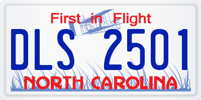 NC license plate DLS2501