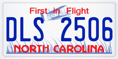 NC license plate DLS2506