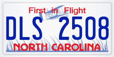 NC license plate DLS2508
