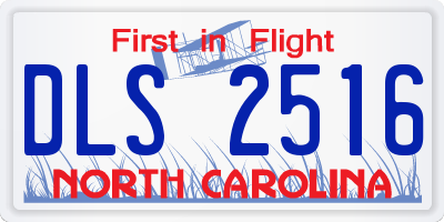 NC license plate DLS2516