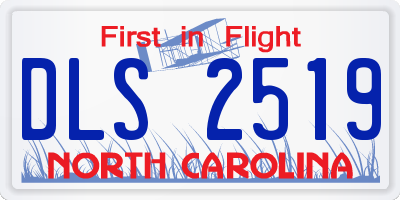NC license plate DLS2519