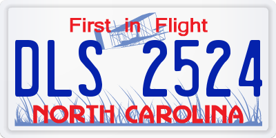 NC license plate DLS2524
