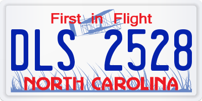 NC license plate DLS2528