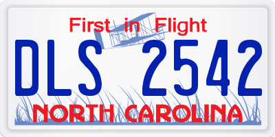 NC license plate DLS2542