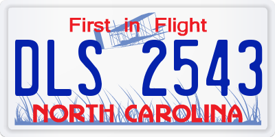 NC license plate DLS2543