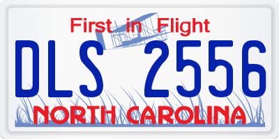 NC license plate DLS2556