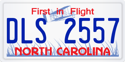 NC license plate DLS2557