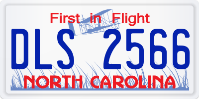 NC license plate DLS2566