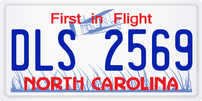 NC license plate DLS2569