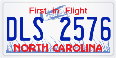 NC license plate DLS2576