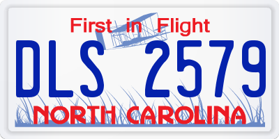NC license plate DLS2579