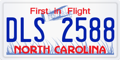 NC license plate DLS2588