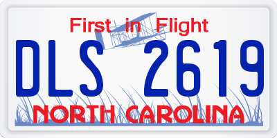 NC license plate DLS2619