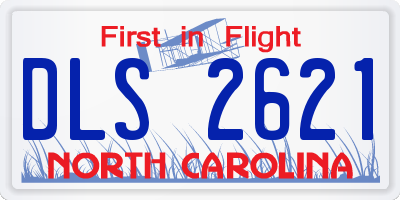 NC license plate DLS2621