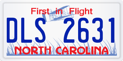 NC license plate DLS2631